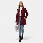 Margot | Belted Wool Coat with Wide Lapel