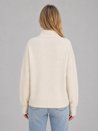 Women's Zip Up Sweater with Funnel Neck