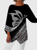 Women’s Elegant Crew Neck Top with Print