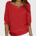 Women’s Textured Knit Sweater - Relaxed Fit
