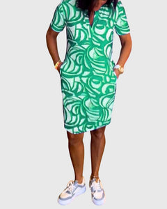 Elle | Women’s A-line Walk Dress with Airy Sleeves