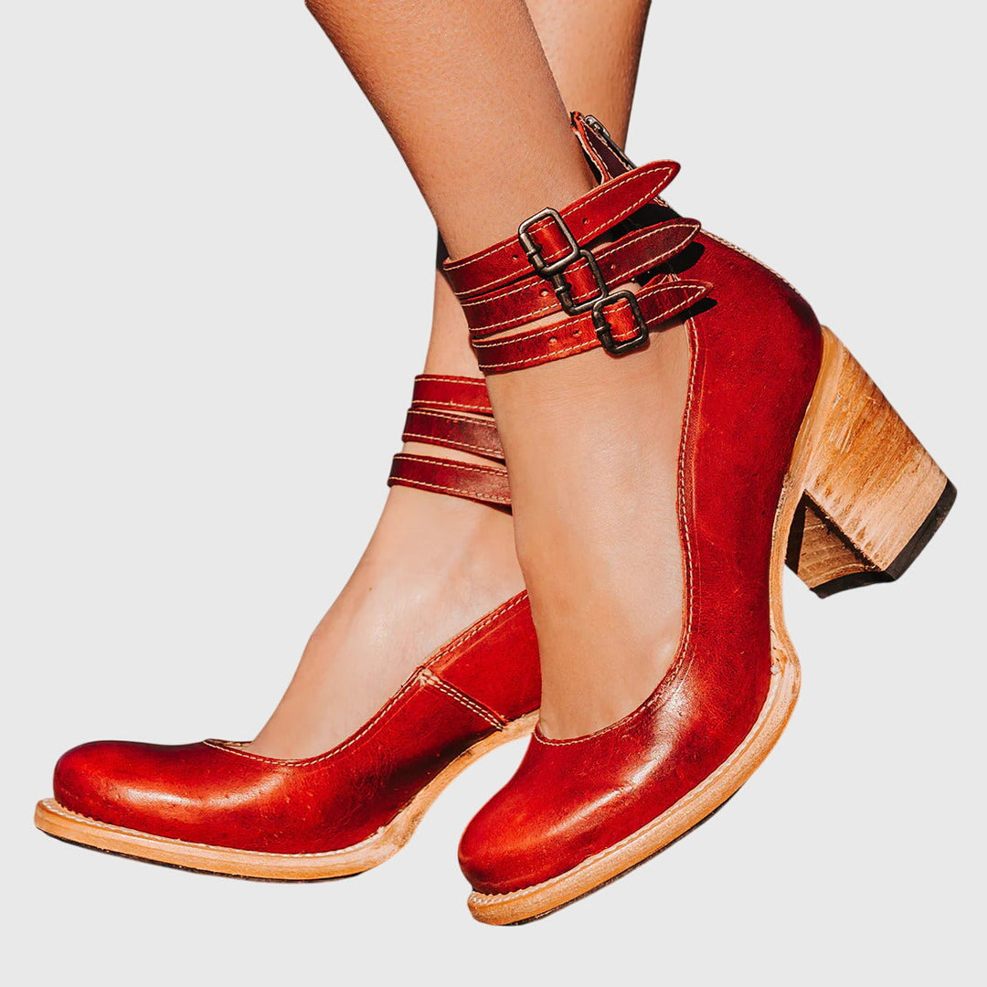 Women’s Ankle Strap Heels with Buckles