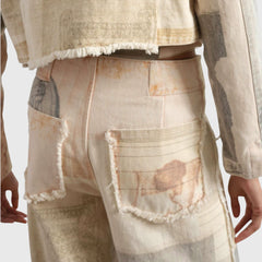Alma | Women’s Wide Jeans with Raw Cut Hem