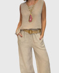 Lenila | Women’s Bohemian Two-Piece Set with Belt Pockets
