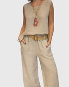 Lenila | Women’s Bohemian Two-Piece Set with Belt Pockets