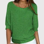 Women’s Textured Knit Sweater - Relaxed Fit