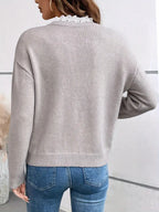 Kaitlyssa | Women’s Lace-Trim Sweater with Lace Details