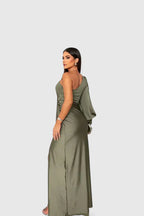 Saryxiah | Women’s One-Shoulder Maxi Dress with Front Slit