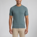 Men's Crew Neck T-Shirt – Ribbed Knit
