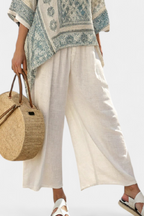 Quinley | Women’s Printed Blouse with Wide-Leg Pants