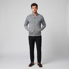 Men's Knit Jacket – High-Neck Zip-Up