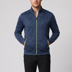 Men's Knit Jacket – High-Neck Zip-Up