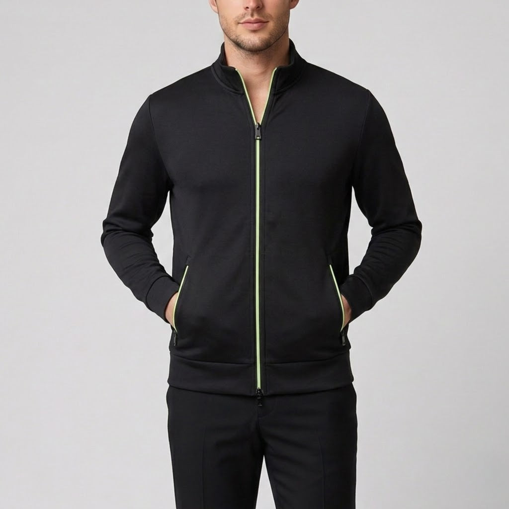 Men's Knit Jacket – High-Neck Zip-Up