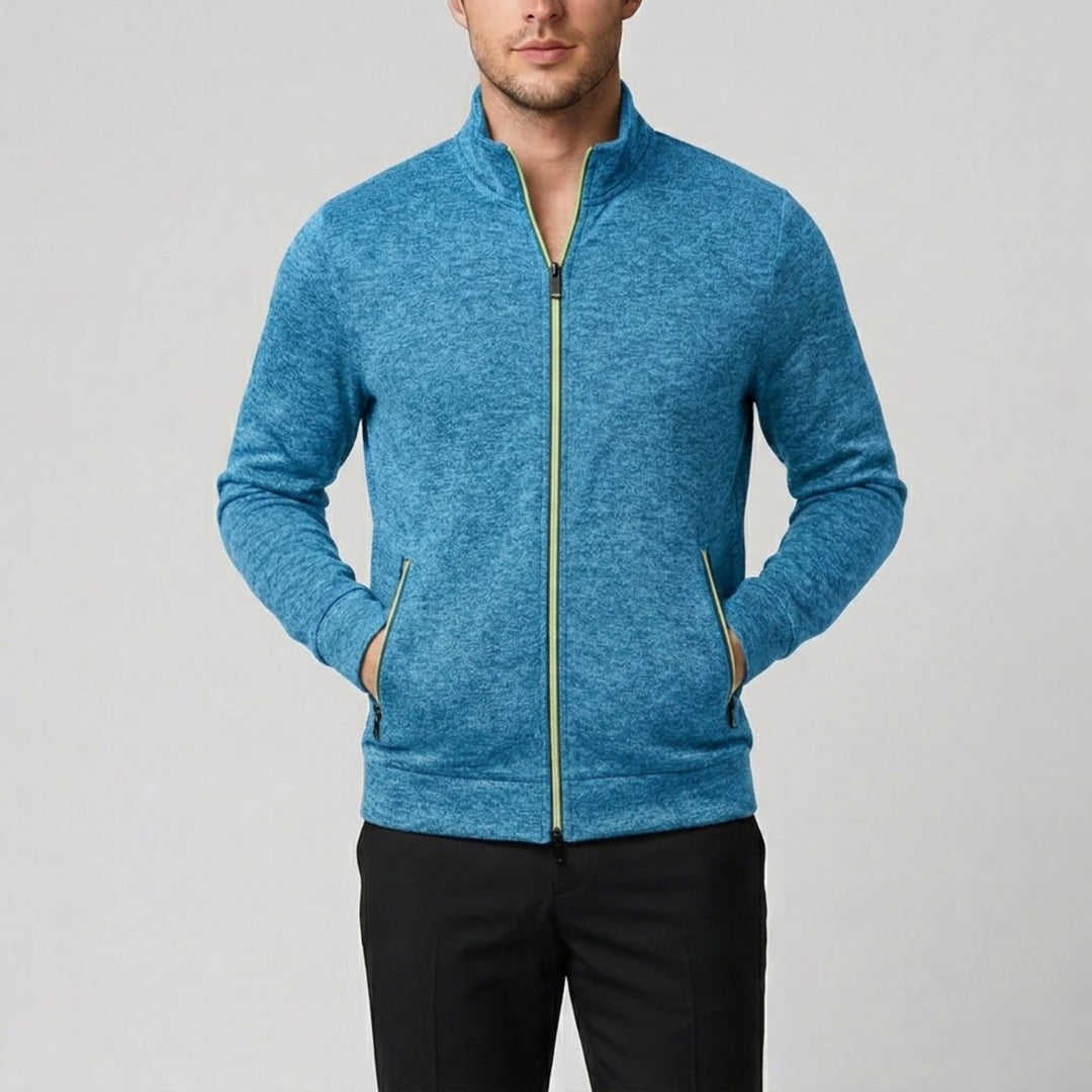 Men's Knit Jacket – High-Neck Zip-Up