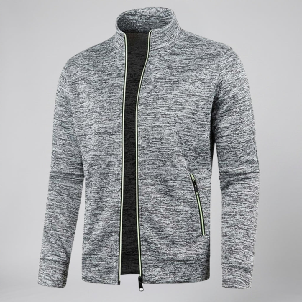 Men's Knit Jacket – High-Neck Zip-Up