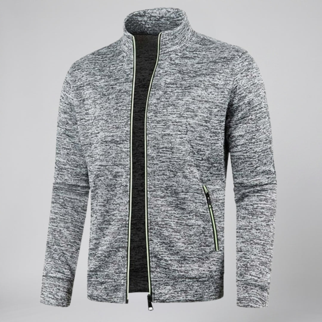 Men's Knit Jacket – High-Neck Zip-Up