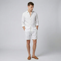 Men's Linen-Look Shirt – Long Sleeve