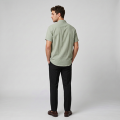 Men's Linen Shirt – Mandarin Collar