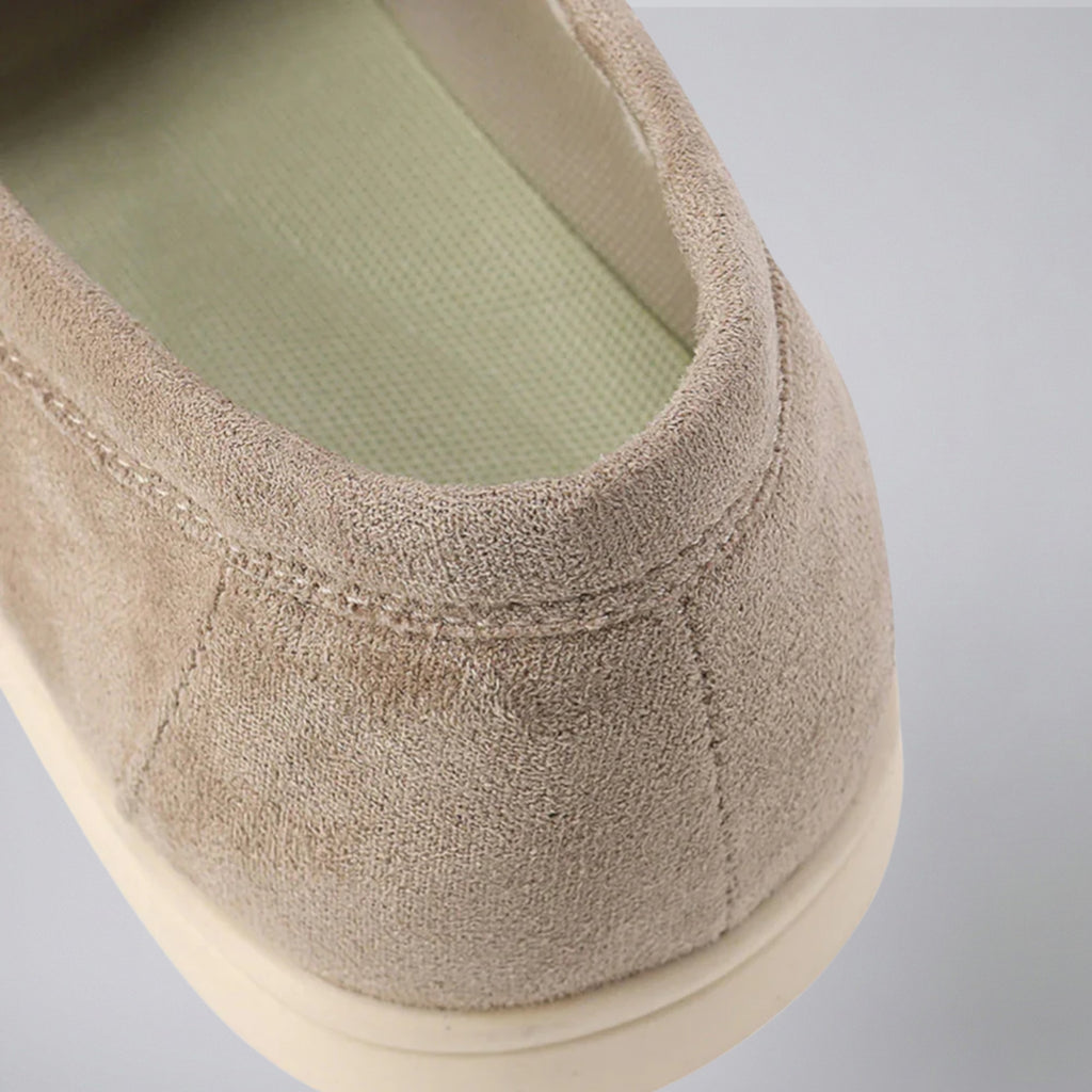 Men's Suede Loafers – Moc-Toe Taupe