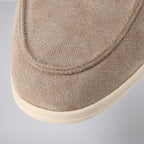 Men's Suede Loafers – Moc-Toe Taupe