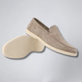 Men's Suede Loafers, Moc-Toe Taupe