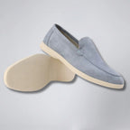 Men's Suede Loafers – Moc-Toe Taupe