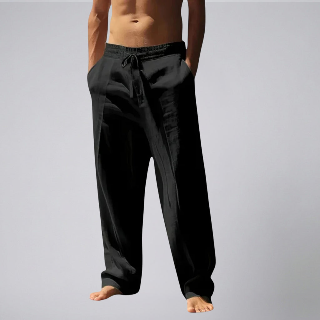 Men's Linen Pants, Relaxed Drawstring