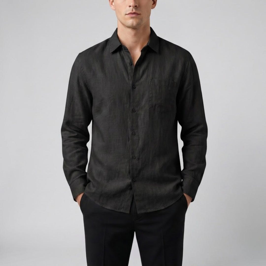 Men's Linen Shirt – Relaxed Long Sleeve