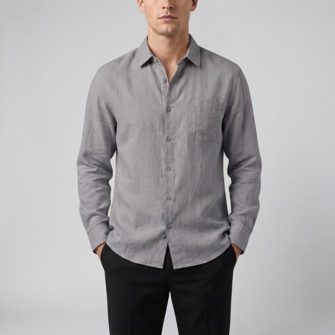 Men's Linen Shirt – Relaxed Long Sleeve