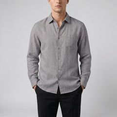 Men's Linen Shirt – Relaxed Long Sleeve