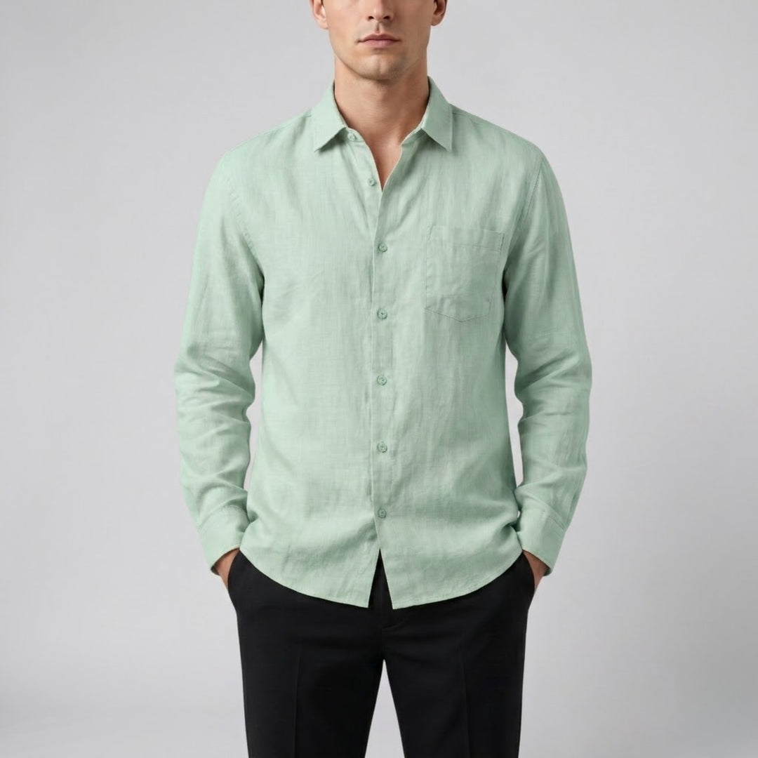 Men's Linen Shirt – Relaxed Long Sleeve