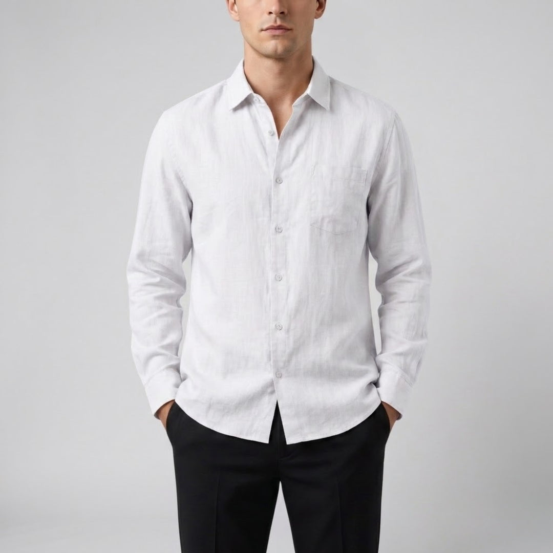 Men's Linen Shirt – Relaxed Long Sleeve
