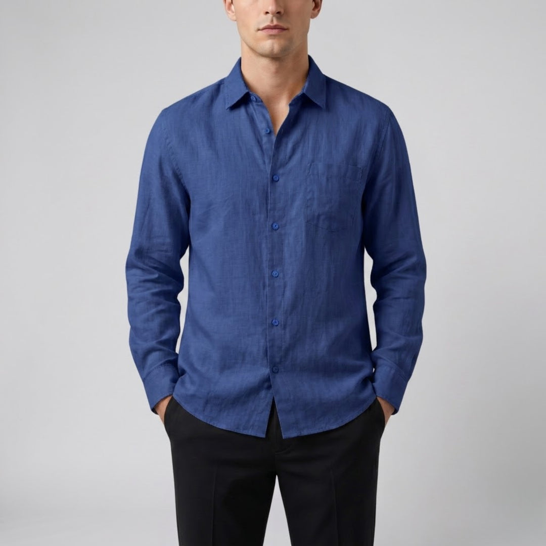Men's Linen Shirt – Relaxed Long Sleeve