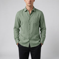 Men's Linen Shirt – Relaxed Long Sleeve