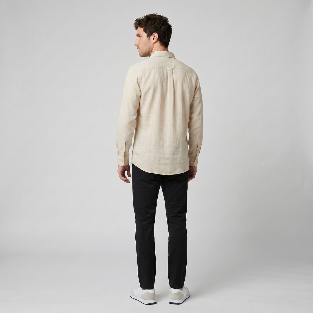 Men's Linen Shirt – Relaxed Long Sleeve