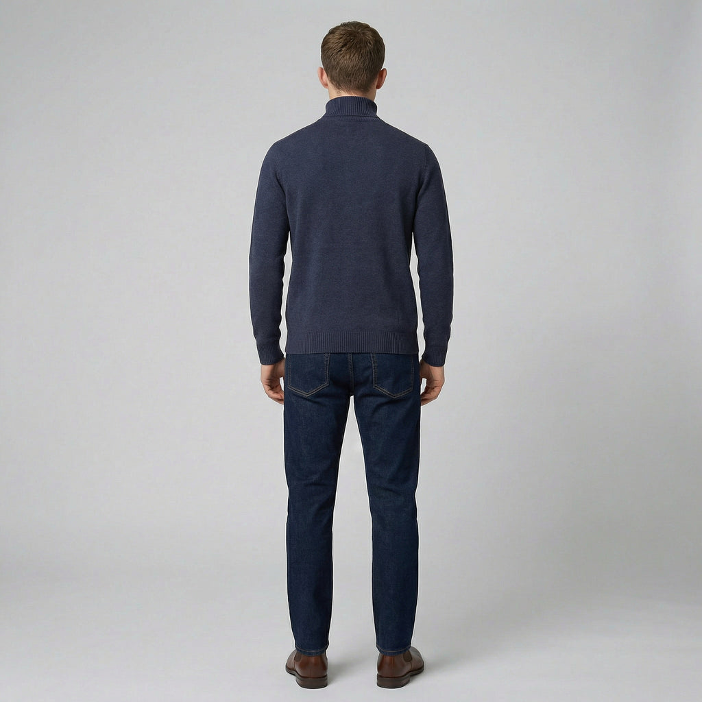 Men's Turtleneck Sweater – Ribbed Merino