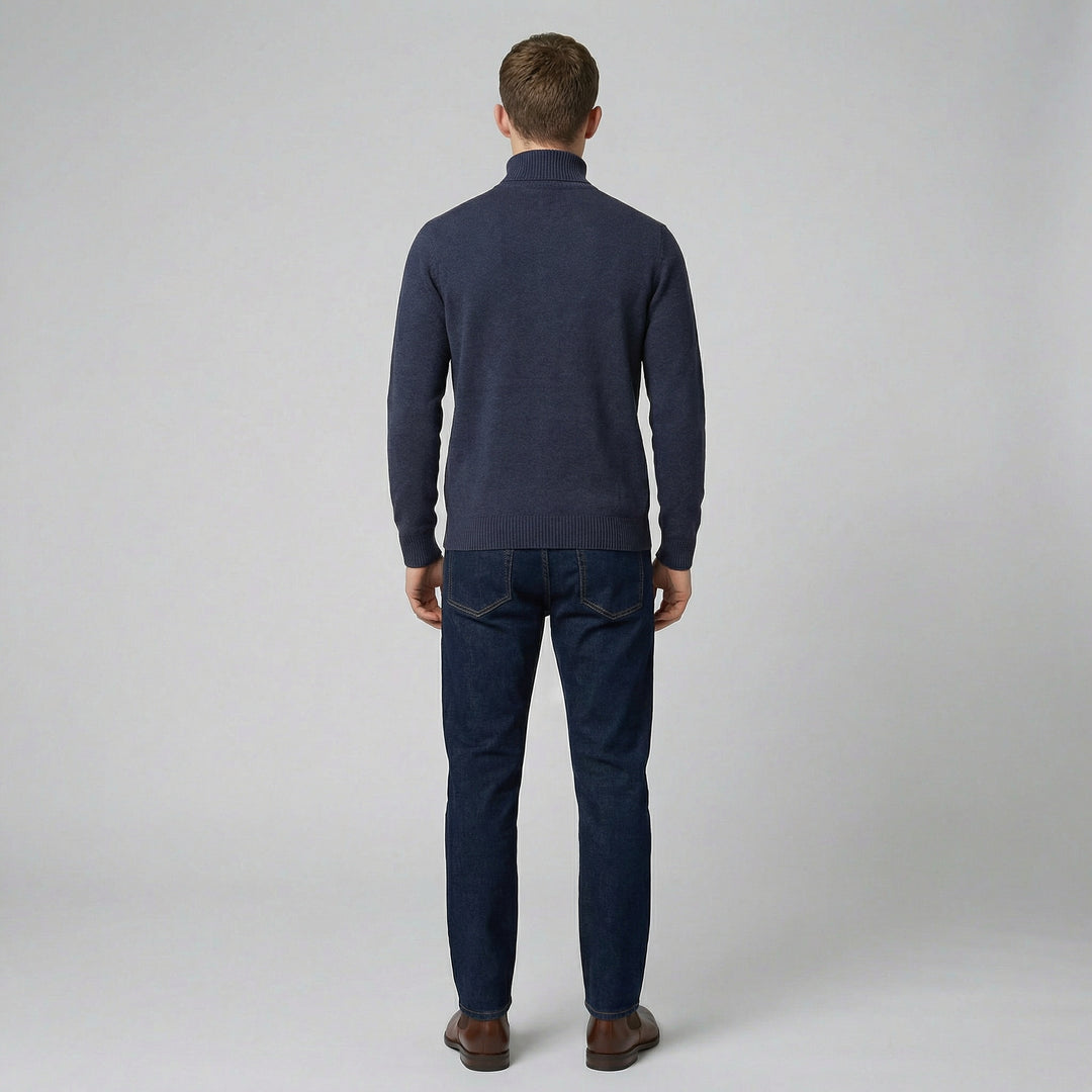 Men's Turtleneck Sweater – Ribbed Merino