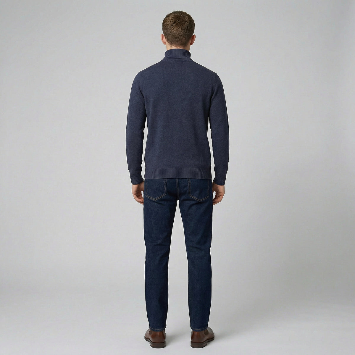 Men's Turtleneck Sweater – Ribbed Merino