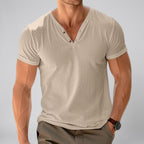 Men's Henley Shirt – Short Sleeve Cotton
