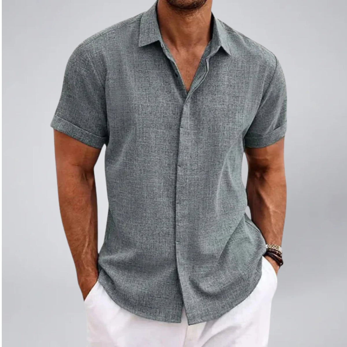 Men's Linen Shirt – Short Sleeve