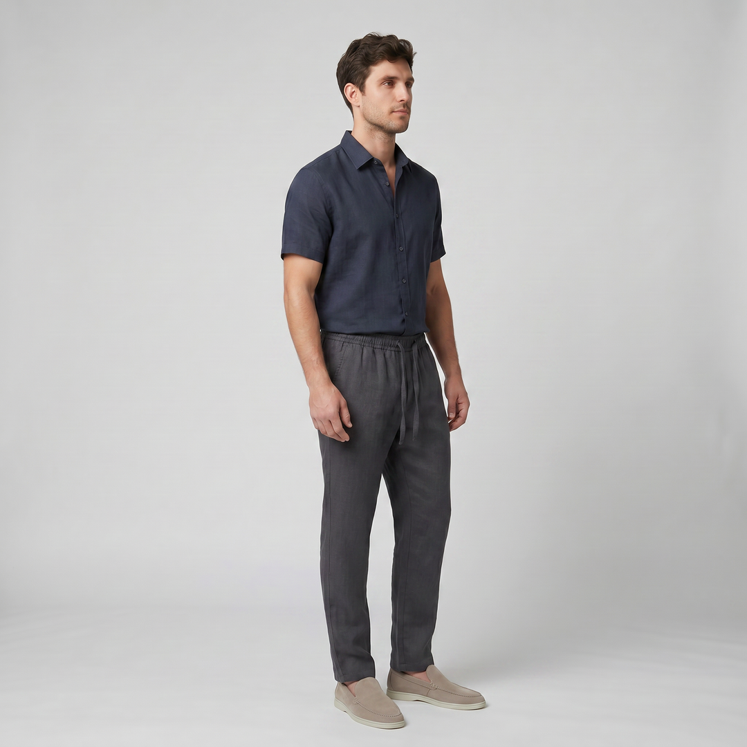 Men's Linen Pants – Slim Drawstring