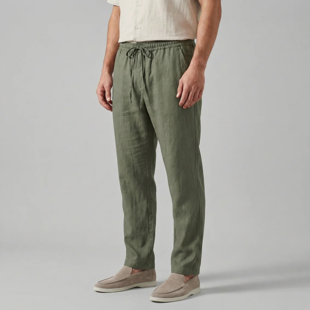 Men's Linen Pants – Slim Drawstring