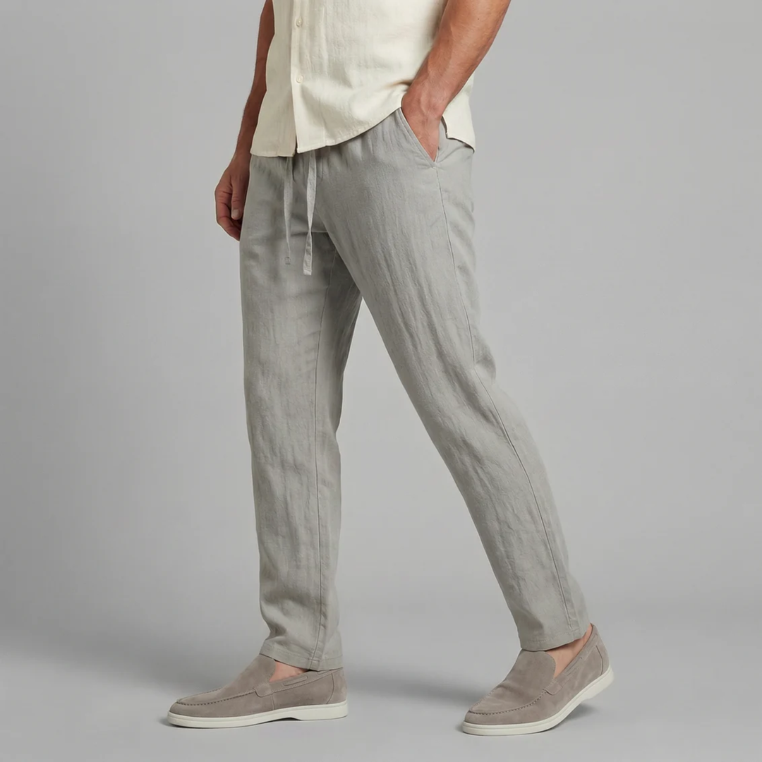 Men's Linen Pants – Slim Drawstring