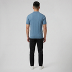 Men's Knit Polo Shirt – Slim-Fit Rib