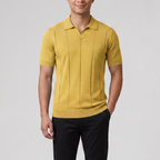 Men's Knit Polo Shirt – Slim-Fit Rib