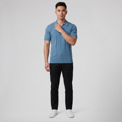 Men's Knit Polo Shirt, Slim-Fit Rib
