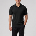 Men's Knit Polo Shirt – Slim-Fit Rib