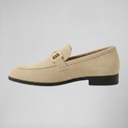Men's Suede Loafers – Gold Detail