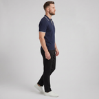 Men's Knit Polo Shirt – Tonal Contrast