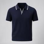 Men's Knit Polo Shirt – Tonal Contrast